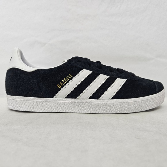 Adidas Gazelle J Casual Sneakers BB2502 Core Black White Gold Kids Size 4 - Picture 11 of 11
